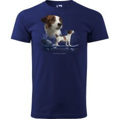 Mikebon Jackrussellinterrieri navy T-paita