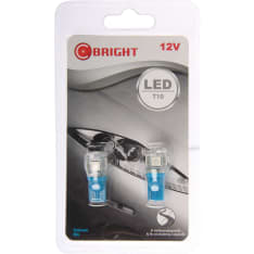 C-Bright 12V KW2,1X9,5d blue LED bulb pair