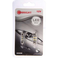 C-Bright 12V SV8,5-8 white LED bulb pair
