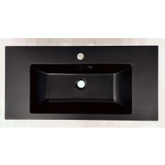 RH Geneva black 80 composite basin