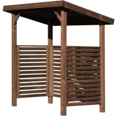 Tammiston Puu Suunnikas 1400x800 two-container waste shed with a slatted roof