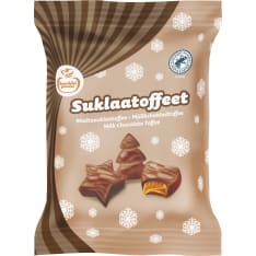 Karkkipussi Milk Chocolate Toffees Christmas RA 100g