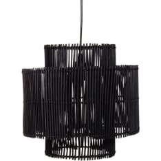 Amanda B Casual black rattan ceiling lamp