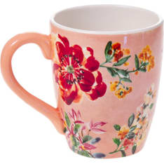 Amandab pink flower mug