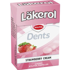 Läkerol Dents Strawberry Cream 85g pastille candy box