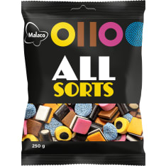 Malaco Allsorts 250 g licorice mixing bag