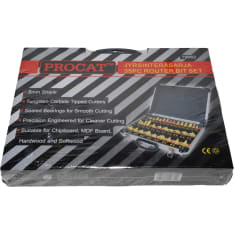 Procat 35-piece milling cutter set with 8mm chuck