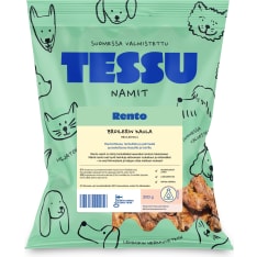 Tessu Rento 200g broilerin kaula koiran ja kissan herkku
