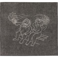 Alajärven Kotitekstiili Löylyssä Black 43x150cm Sauna Bench Towel