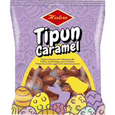 Halva Tipun Caramel 100 g täytesuklaamunia toffeepaloilla