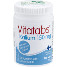 Vitatabs Kalium 120 tabl. ravintolisä
