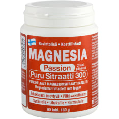 Magnesia Passion Puru Sitraatti 300 90 tabl. ravintolisä