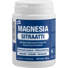 Magnesia Sitraatti 300 160 tabl. ravintolisä
