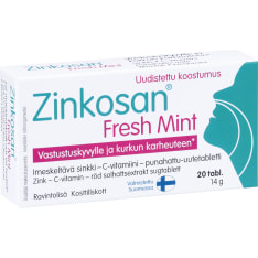 Zincosan Fresh Mint Zinc - Vitamin C - Red Hat Extract Tablet 20 tabl food supplement
