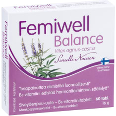 Femiwell Balance Siveydenpuu-uute – B6-vitamiinitabletti 60 tabl ravintolisä