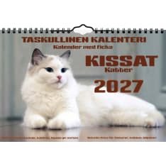 Suomen Aika Cats 2027 pocket-sized wall calendar