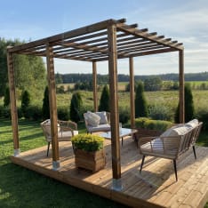 Patio Terraces 3x4 m pressure treated timber pergola