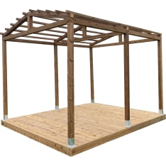 Patio Terraces 3x4 m gable roofed pergola made of pressure treated timber