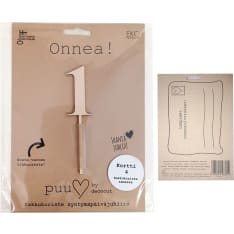 Puusydän Number 1 cake topper