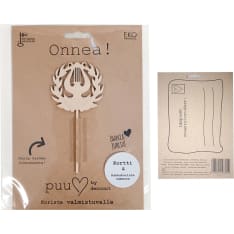 Puusydän Lyyra cake topper