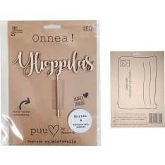 Puusydän Ylioppilas cake topper