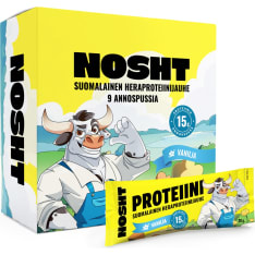 Nosht Vanilja 9x20 g suomalainen heraproteiinijauhe