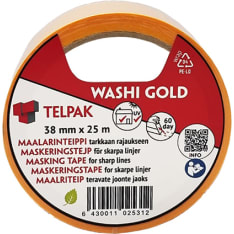 Telpak 38mm x 25m gold washiteippi