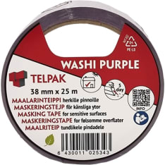Telpak 38mm x 25m purple washiteippi