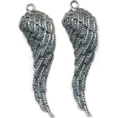Enkelinsiipi 74x22mm 4kpl antiikin hopea