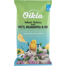 Oikia Vehreä Victoria Yrtti, Valkosipuli ja Voi 250 g perunalastu