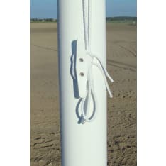 Plast white flagpole screws + knob