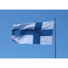 Plastic 112x185 cm (7m pole) Finnish flag