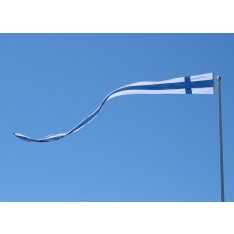 Plastic 35x400 cm (8-9 m) blue cross banner