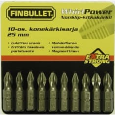 Finbullet 25mm PH2 10kpl konekärkisarja