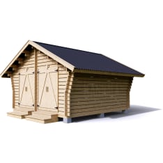 Kannala 20m² split-walled raised log barn