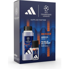 Adidas UEFA suihkugeeli 250ml + deorollon 50ml lahjapakkaus
