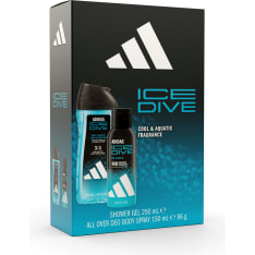 Adidas Ice Dive deobodyspray 150ml + suihkugeeli 250ml lahjapakkaus