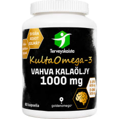 Terveyskaista KultaOmega-3 Strong Fish Oil 1000 mg 60 capsules – dietary supplement