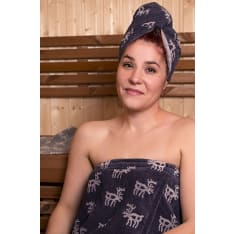 Little shop gray reindeer hair hood