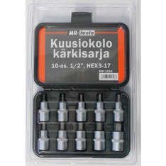 MR-tuote 1/2" 10-os hex5-19 kuusiokolokärkisarja