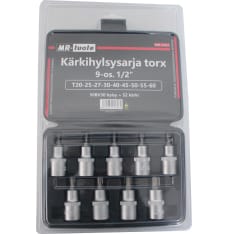 MR-tuote 1/2" 10-osainen sisätorx hylsysarja
