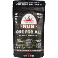 Poppamies Rub One For All spice mix without added salt 200g