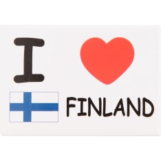 Happy Orange I Love Finland photo magnet