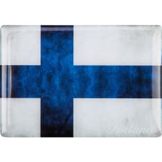 Happy Orange Finnish flag photo magnet