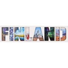 Happy Orange Finland wooden magnet