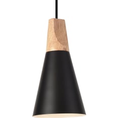Pendant lamp FocusLight Elma 14cm white/wood