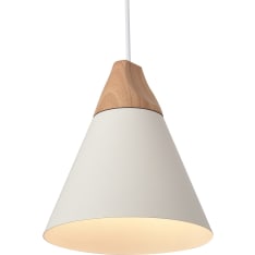 Pendant lamp FocusLight Elma 22cm white/wood