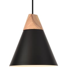 Pendant lamp FocusLight Elma 22cm white/wood