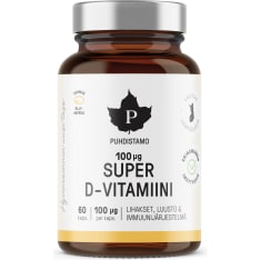 Puhdistamo Super D-vitamiini 100 µg ravintolisä