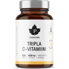 Puhdistamo Tripla C-vitamiini ravintolisä